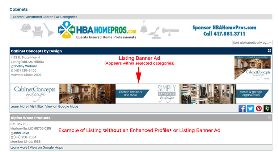 HBA Listing Banner Ad